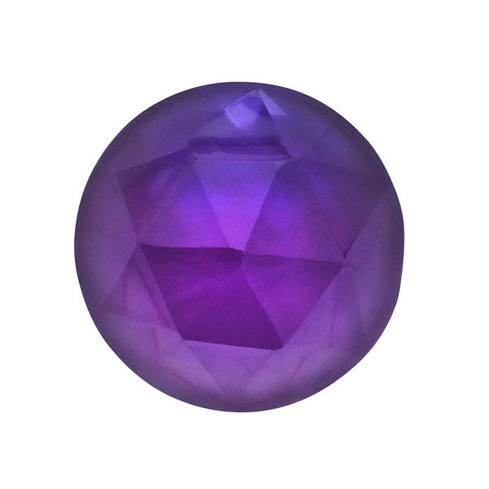 Amethyst 6mm Round Rose-Cut Cabochon
