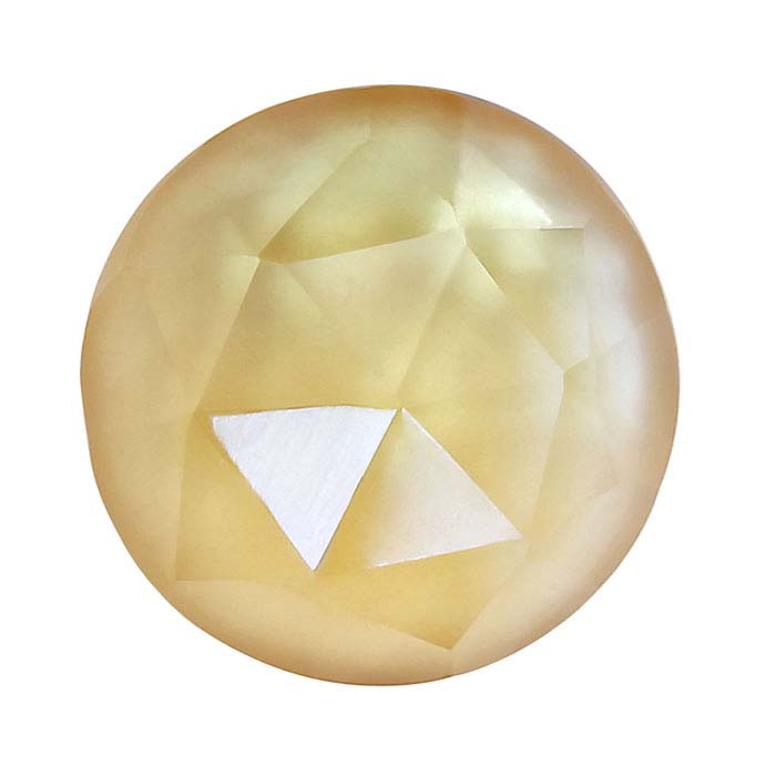 Golden Citrine 5mm Round Rose-Cut Cabochon