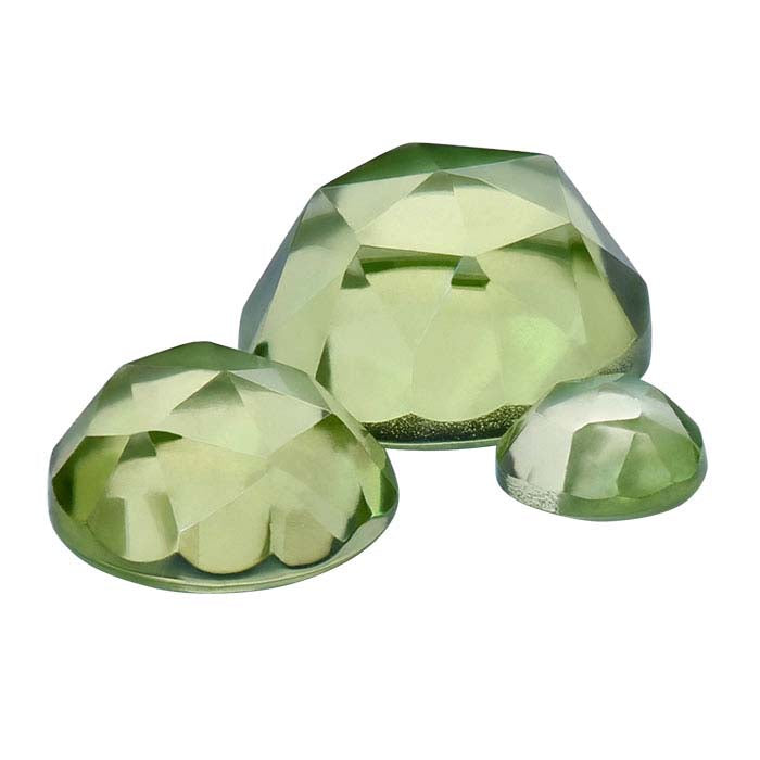 Peridot Round Rose-Cut Cabochon