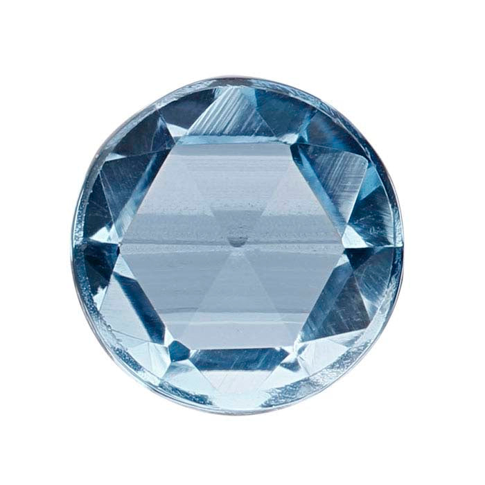 Swiss-Blue Topaz 5mm Round Rose-Cut Cabochon