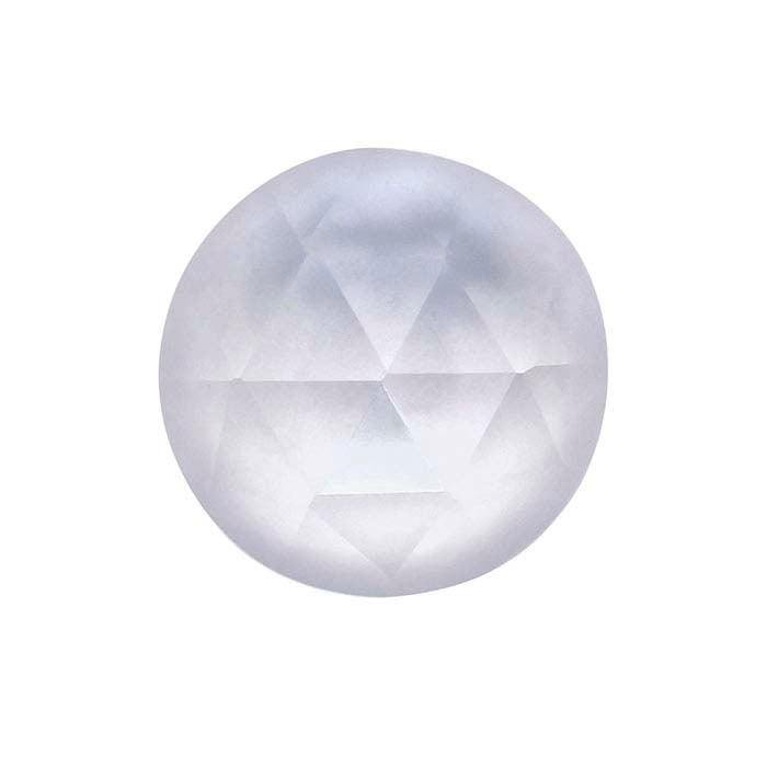 White Topaz 5mm Round Rose-Cut Cabochon