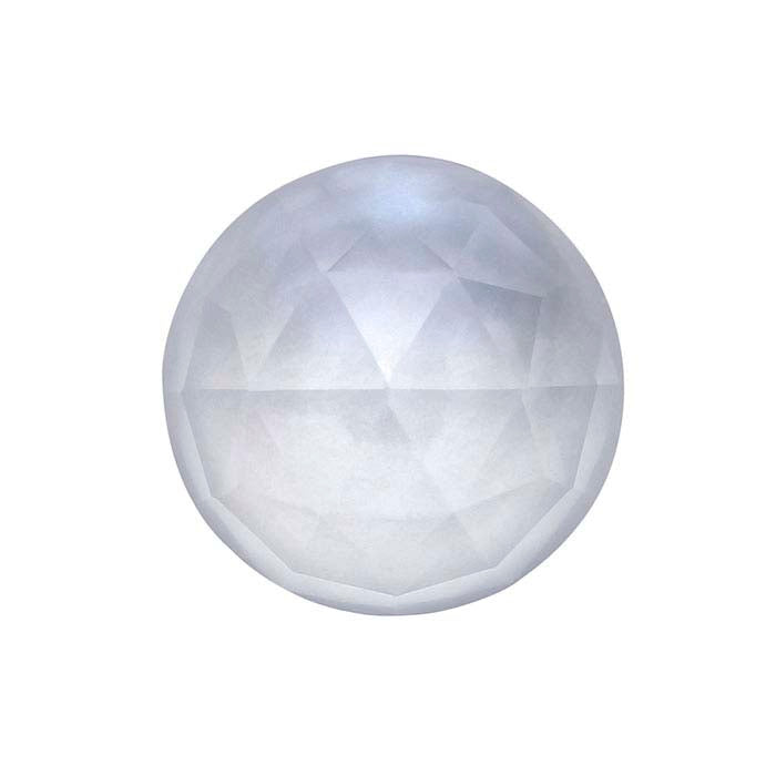 White Topaz 6mm Round Rose-Cut Cabochon