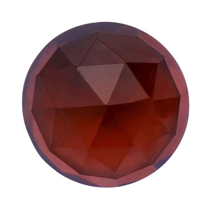 Garnet 4mm Round Rose-Cut Cabochon