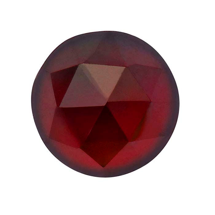 Garnet 6mm Round Rose-Cut Cabochon