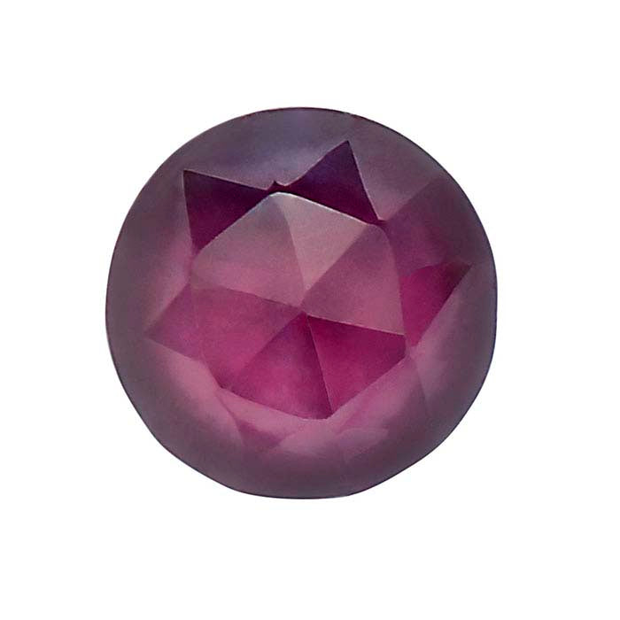 Rhodolite Garnet 4mm Round Rose-Cut Cabochon