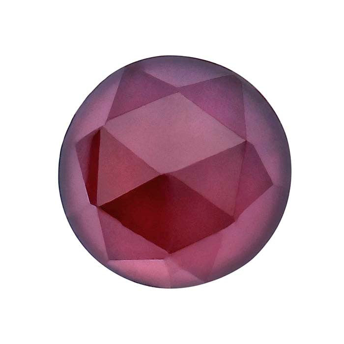 Rhodolite Garnet 5mm Round Rose-Cut Cabochon