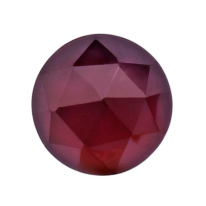 Rhodolite Garnet 6mm Round Rose-Cut Cabochon