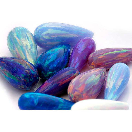 Kyocera Cornflower Blue Opal 16 x 6mm Drop