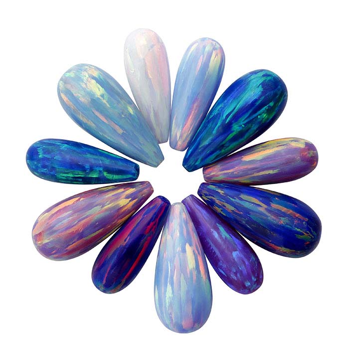 Kyocera Peacock Opal 16 x 6mm Drop