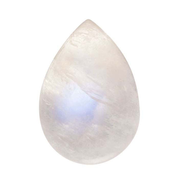 Rainbow Moonstone 9 x 6mm Pear Cabochon