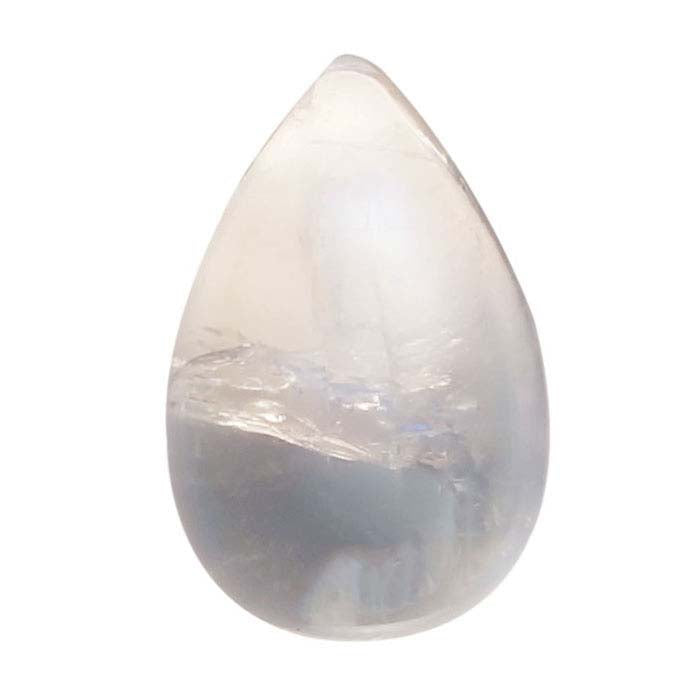 Rainbow Moonstone 10 x 7mm Pear Cabochon