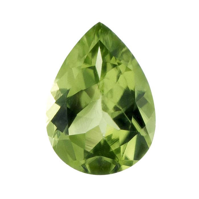 Peridot 7 x 5mm Pear Faceted Gemstone