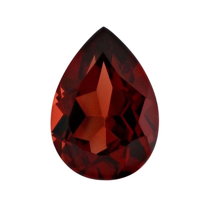 Garnet 7 x 5mm Pear Faceted Gemstone