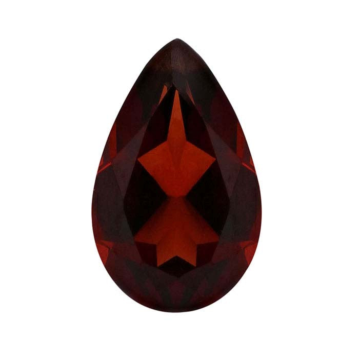Garnet 8 x 5mm Pear Faceted Gemstone