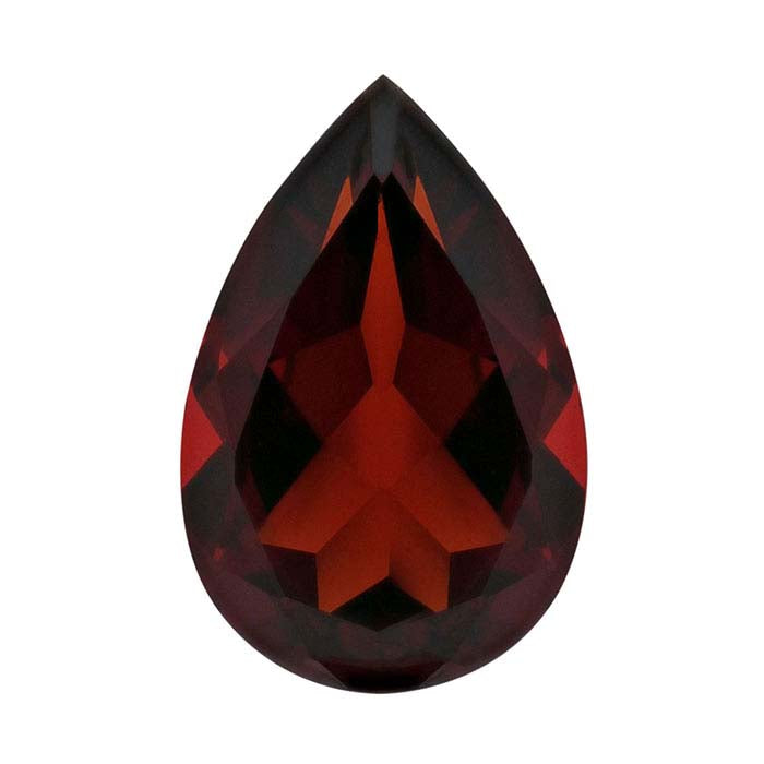 Garnet 9 x 6mm Pear Faceted Gemstone