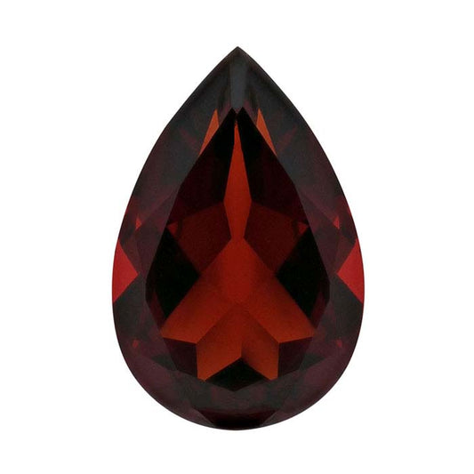 Garnet 9 x 6mm Pear Faceted Gemstone