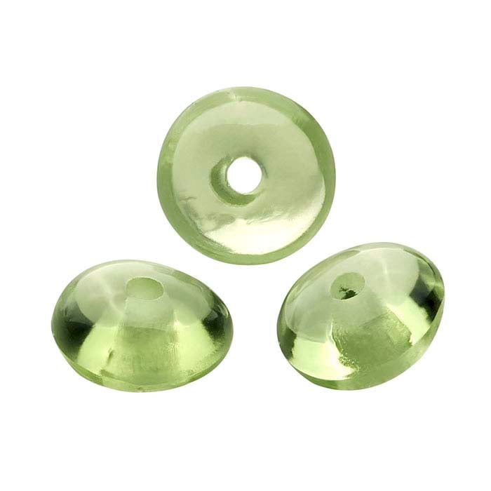Peridot Saucer Bead
