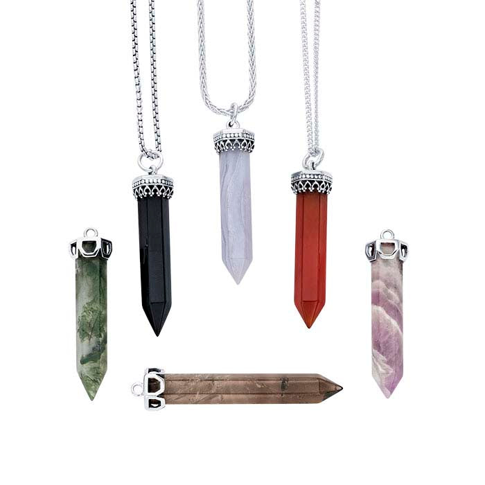 Amethyst 30 x 8mm Single-Point Crystal