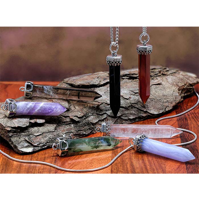 Amethyst 30 x 8mm Single-Point Crystal