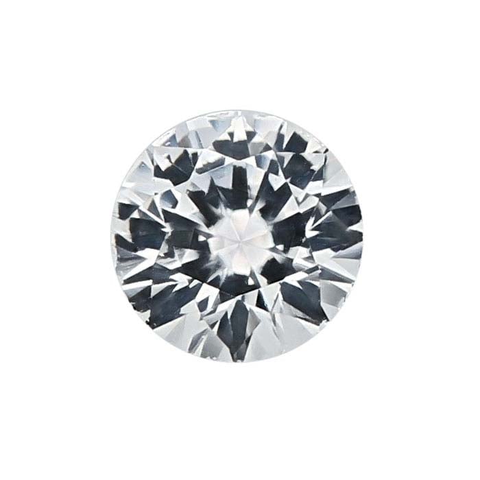 Lab-Grown White Sapphire 2mm Round Faceted Gemstone