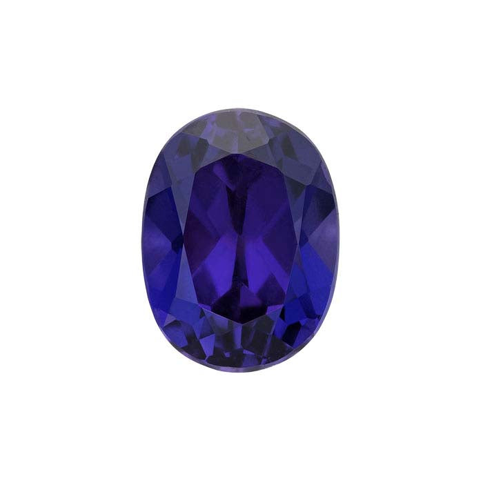 Simulated Amethyst 8 x 6mm Oval Faceted Gemstone