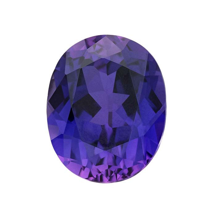 Simulated Amethyst 10 x 8mm Oval Faceted Gemstone