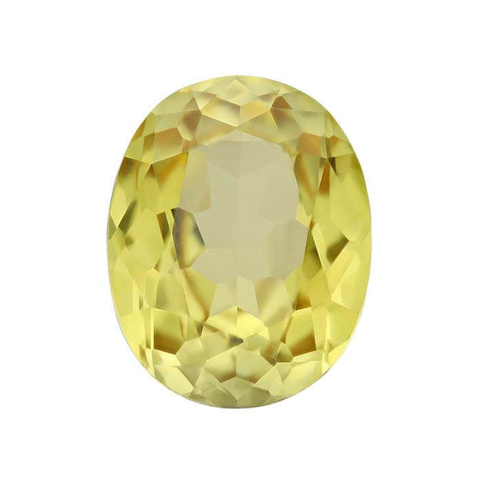 Simulated Golden Topaz Oval Faceted Gemstone
