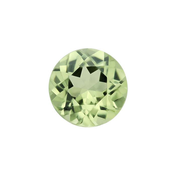 Simulated Peridot 6mm Round Faceted Gemstone