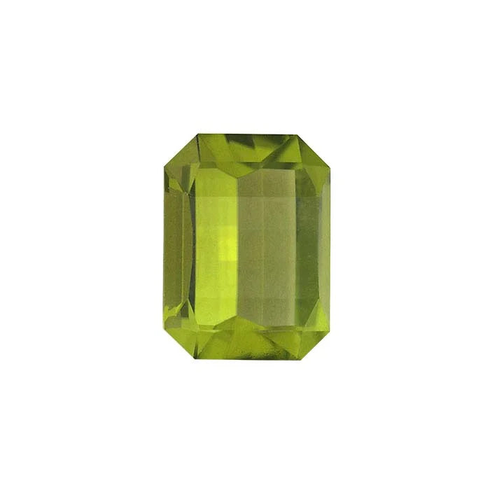 American Mined™ Arizona Peridot 7 x Barrel-Cut Octagon Faceted Stone