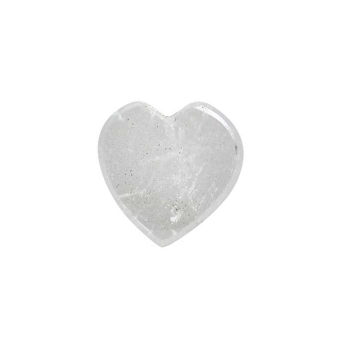 American Mined™ Arkansas Ice Quartz™ 8mm Flat Top Heart Cabochon