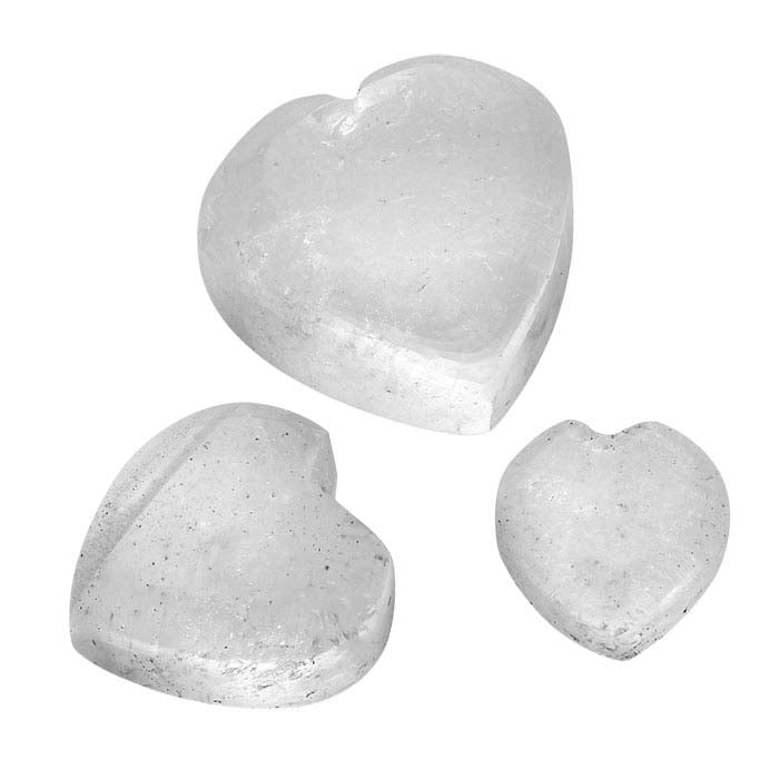 American Mined™ Arkansas Ice Quartz™ 8mm Heart Cabochon