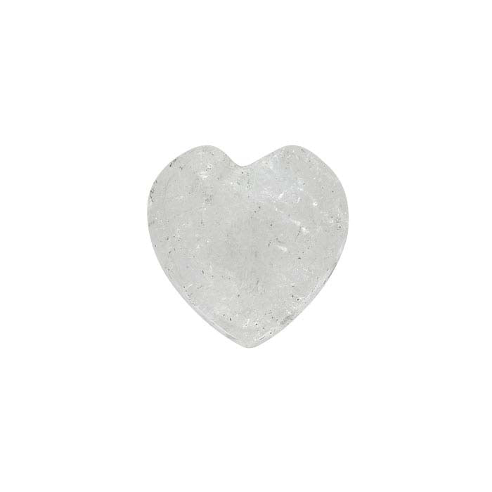 American Mined™ Arkansas Ice Quartz™ 8mm Heart Cabochon
