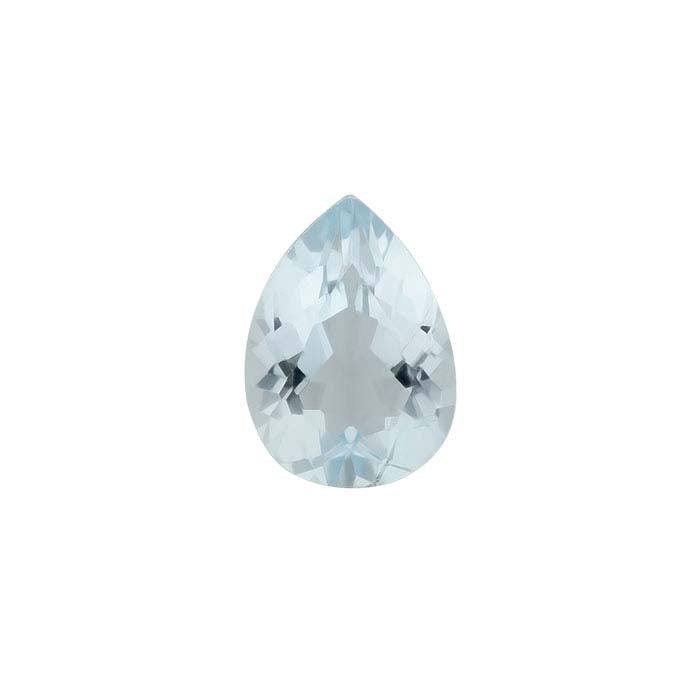 Aquamarine 9 x 6mm Pear Faceted Gemstone, A-Grade