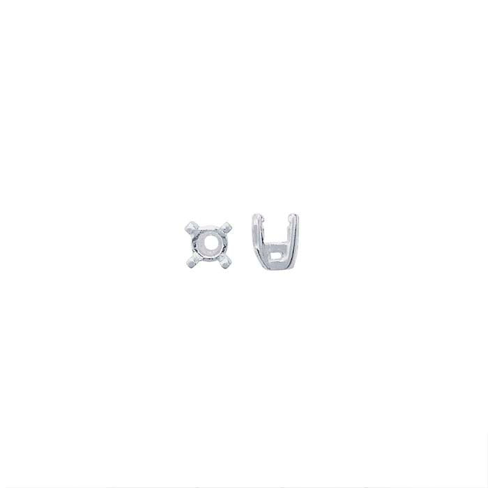 Sterling Silver 3mm Round Pre-Notched Legendary™ 4-Prong Setting