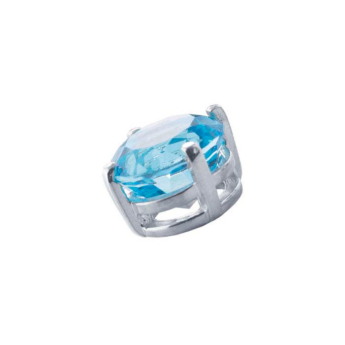 Sterling Silver 12mm Round Pre-Notched Legendary™ 4-Prong Setting