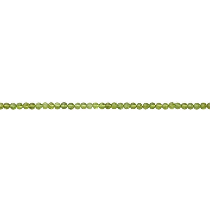 Fil de perles rondes Premium en péridot 5 mm