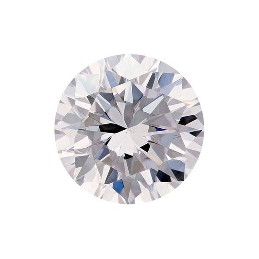 CZ 2mm Round Machine-Cut Faceted Gemstone