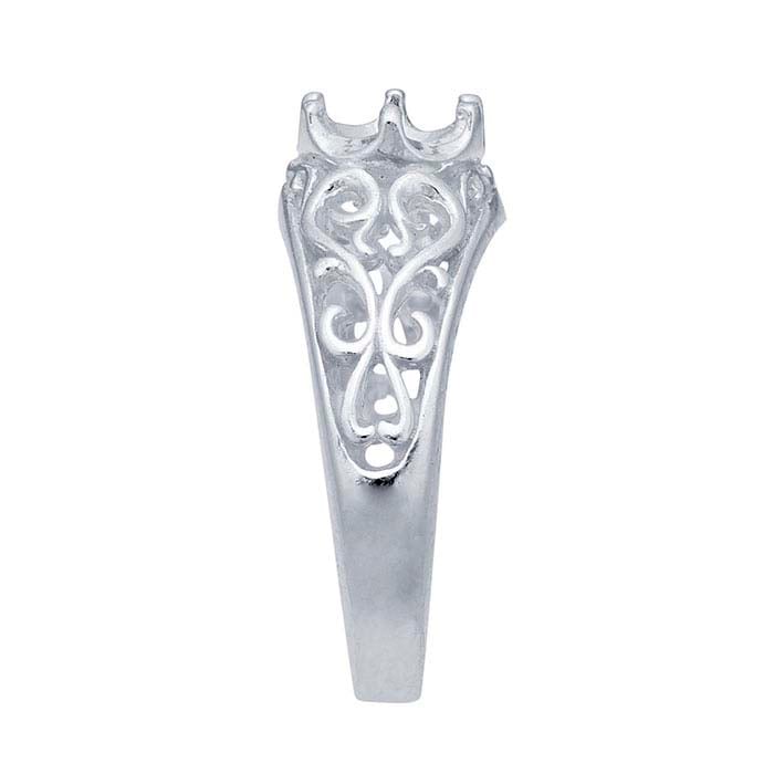 Sterling Silver Filigree 6mm Round Ring Mounting