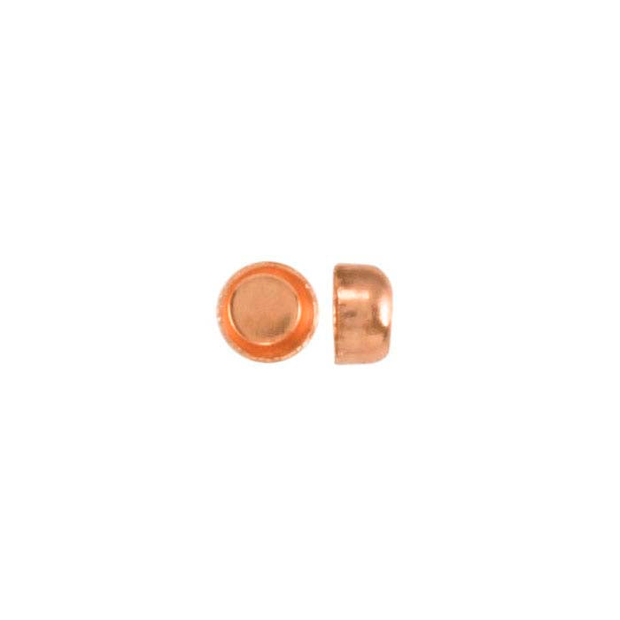 Copper 3mm Round Bezel Cup Setting