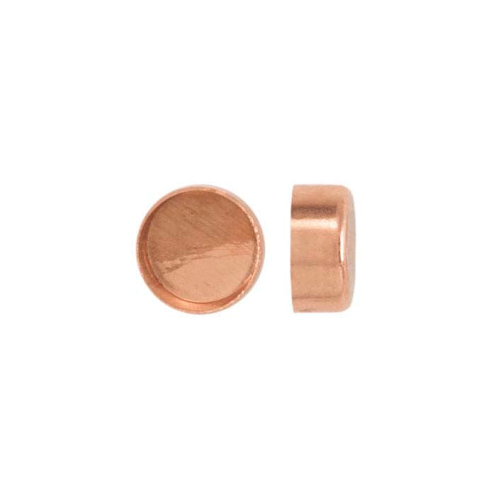 Copper 5mm Round Bezel Cup Setting