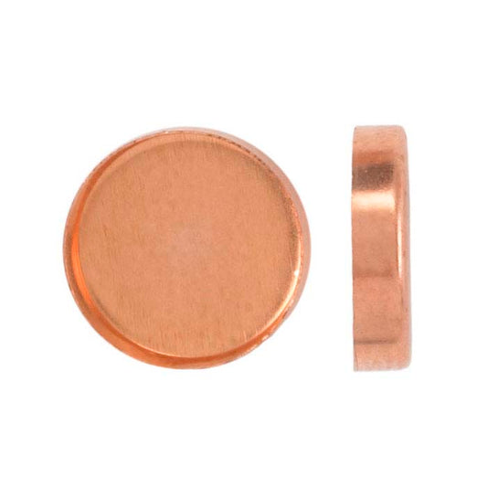 Copper 10mm Round Bezel Cup Setting