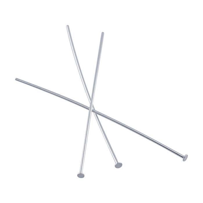 Sterling Silver Flat Head Pin, 0.57mm, 3/4-Hard