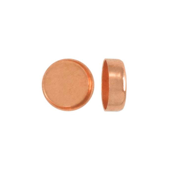 Copper 6mm Round Bezel Cup Setting