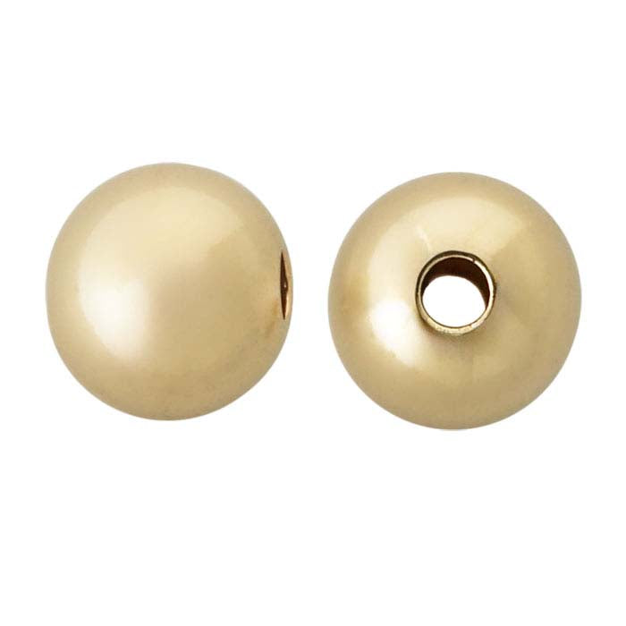 12/20 Yellow Gold-Filled 2mm Round Seamless-Look Bead