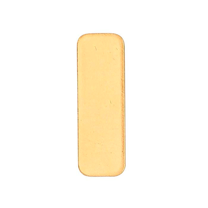 14/20 Guld-Fylld 18 x 6 mm Rundad Rektangel Stansning, 0,81 mm, 1/2-Hård