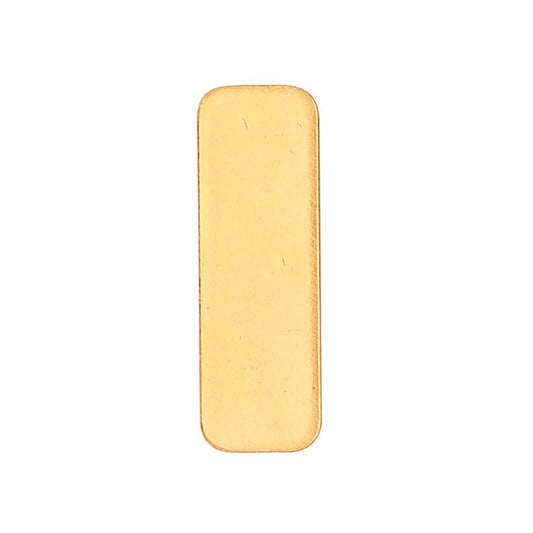 14/20 Yellow Gold-Filled 18 x 6mm Rounded Rectangle Stamping, 0.81mm, 1/2-Hard