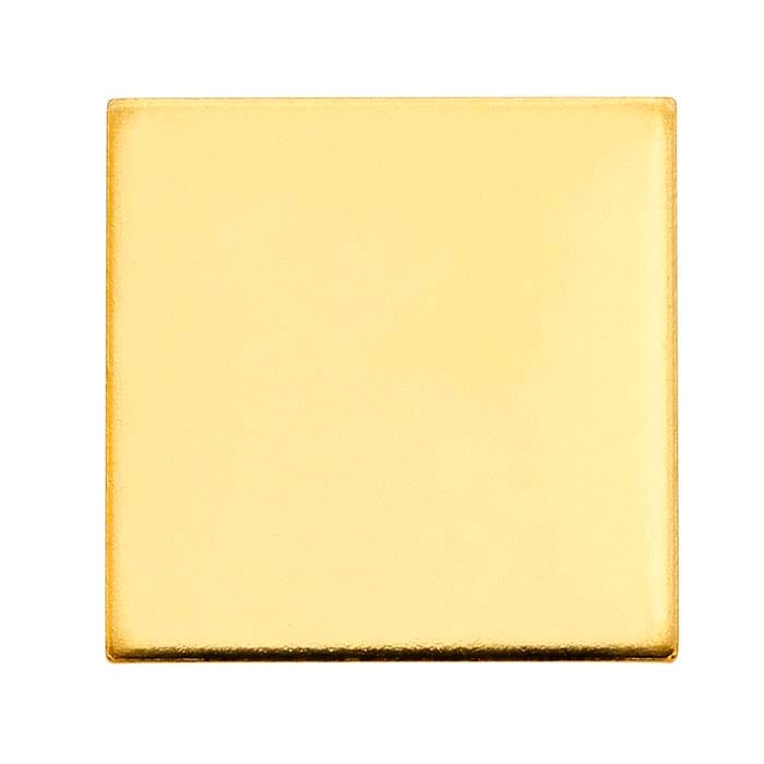 14/20 Yellow Gold-Filled 18mm Square Stamping, 0.81mm, 1/2-Hard
