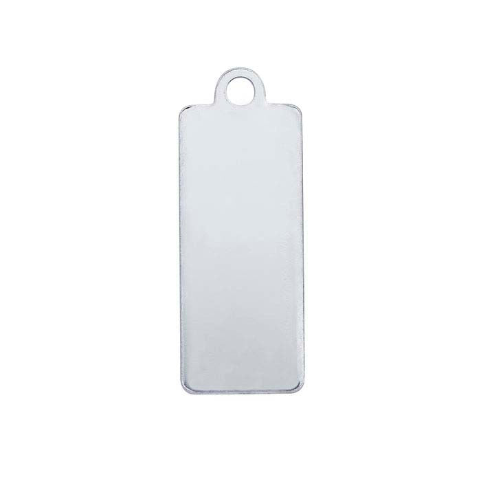 Sterling Silver 17.9 x 6.8mm Rectangle Tag, 0.51mm, Soft