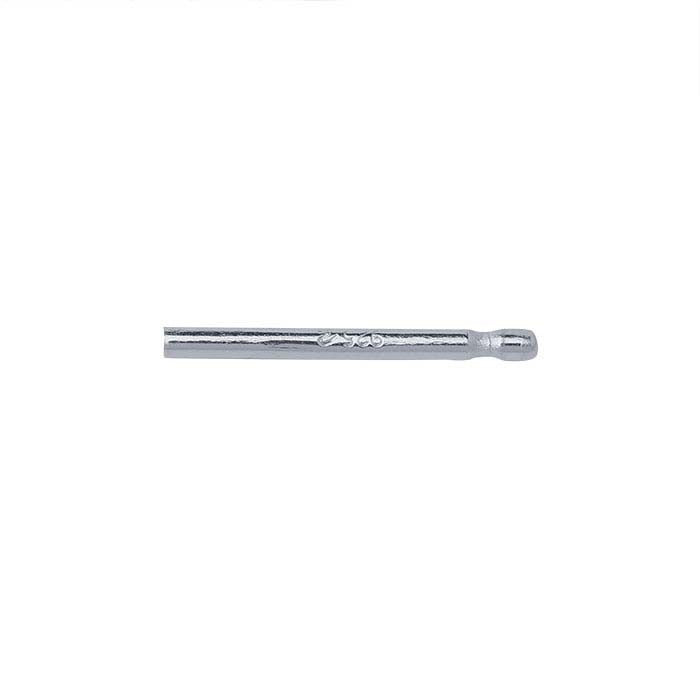 Sterling Silver 0.84mm x 9.52mm Bullet-Style Friction Ear Post