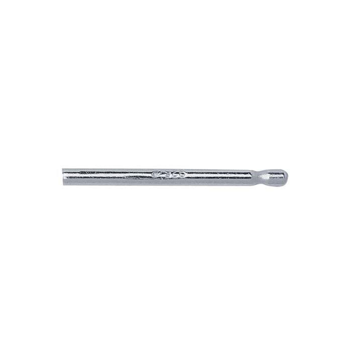 Sterling Silver 0.91mm x 11.11mm Bullet-Style Friction Ear Post